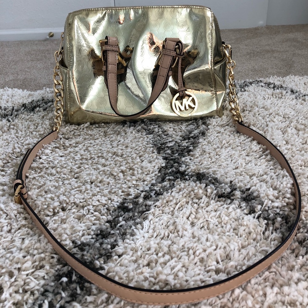 Michael Kors Grayson Gold Satchel (WITH DUST BAG)